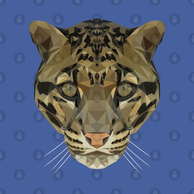 Clouded leopard Low Poly Art by TheLowPolyArtist