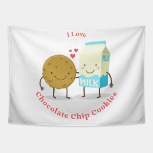 I Love Chocolate Chip Cookies Tapestry