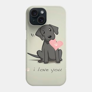 labrador puppy illustration Phone Case