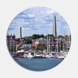 Boston MA - Marina With Bunker Hill Monument in Distance Pin