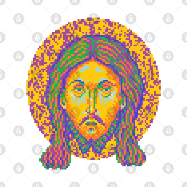 Icon of Christ 16bit - Pixel Art MS Paint Windows 7 by CyberRex