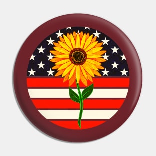 Sunflower flag (retro) Pin