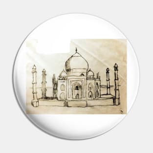 Taj Mahal Sketch Pin