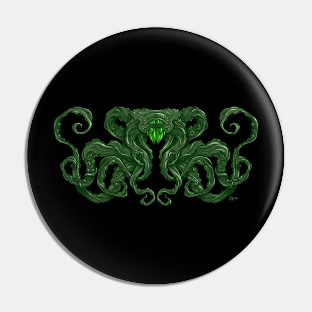 Lovecraft Green Pin by Shannon Potratz