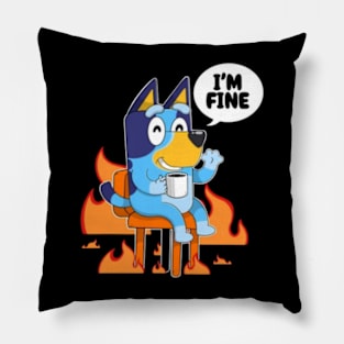 bluey coffee Pillow