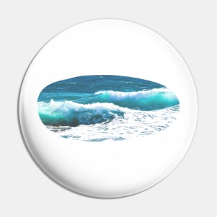 blue white wave design Pin