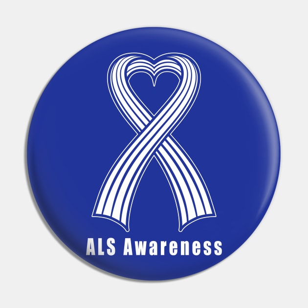 ALS Awareness Heart Ribbon Pin by PenguinCornerStore