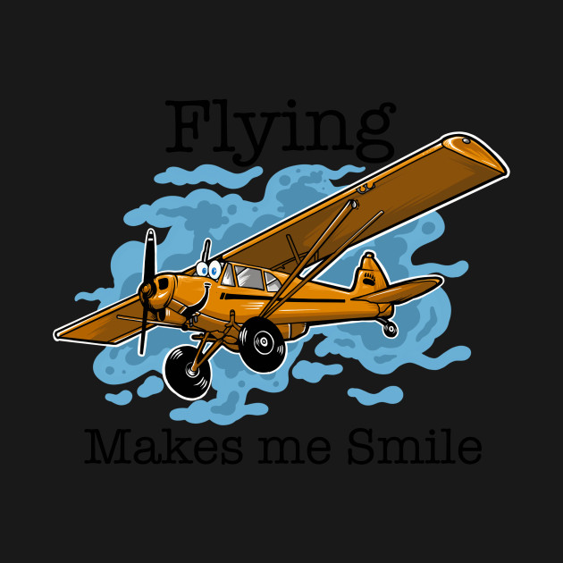 Disover Flying make me smile - Airplane - T-Shirt