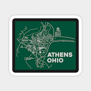 Athens Ohio Map Magnet