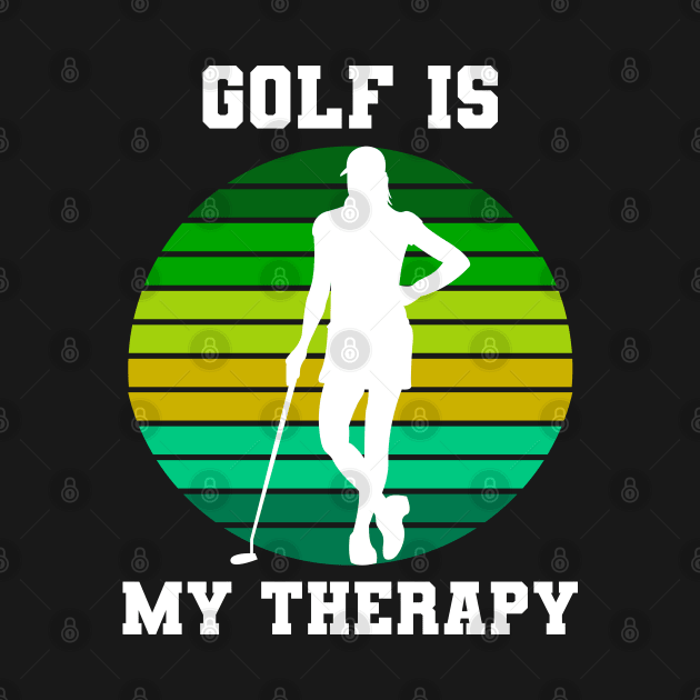 Golf Is My Therapy by coloringiship