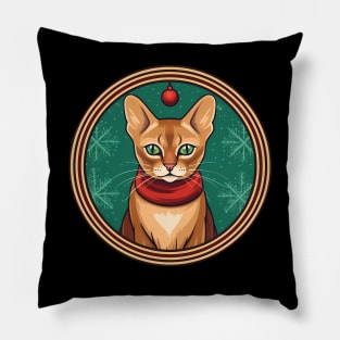 Abyssinian Cat Xmas, Love Cats Pillow