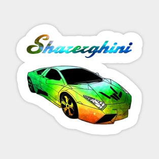 sharerghini, sharerghini merch,sharerghini Green rainbow Magnet