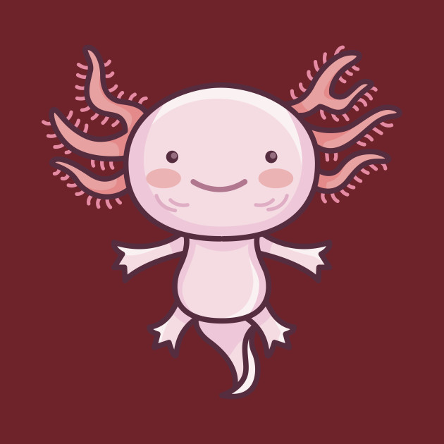 Discover Cute Baby Axolotl Cartoon - Baby Axolotl - T-Shirt