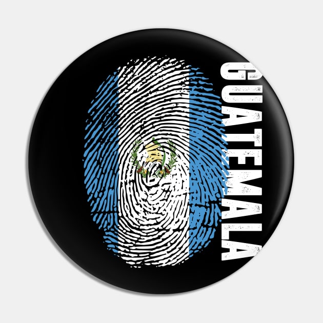 Guatemala Flag Fingerprint My Story DNA guatemalan Pin by Your Culture & Merch