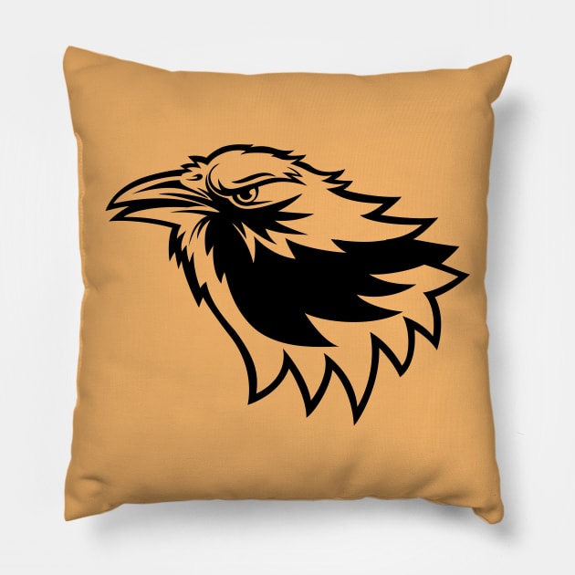 Crow Sports Mascot Pillow by SWON Design