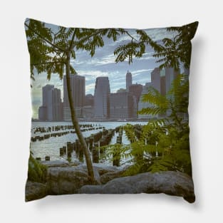 Manhattan Skyline Dumbo Brooklyn NYC Pillow