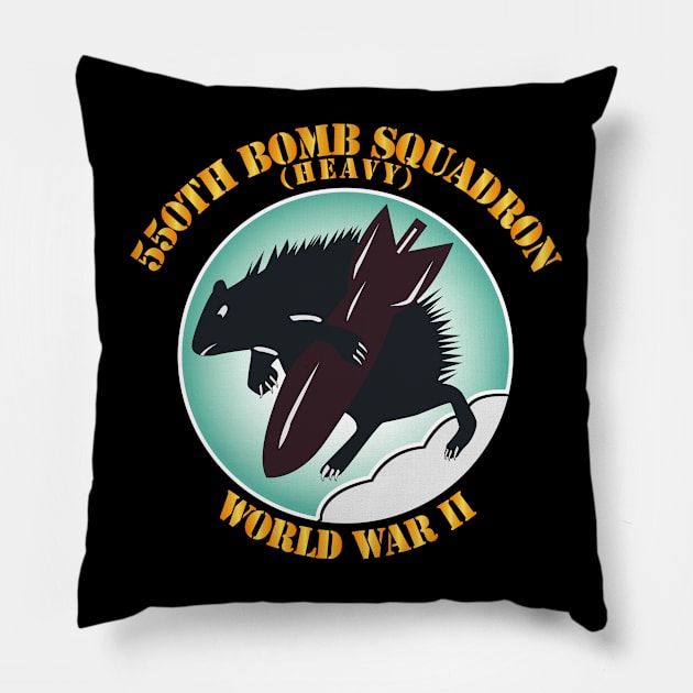 550th Bomb Squadron - 385th BG - 8th AF - WWII Pillow by twix123844