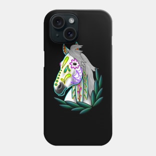 Day of the Dead White Sugar Skull Horse Phone Case