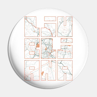 Ljubljana, Slovenia City Map Typography - Bohemian Pin