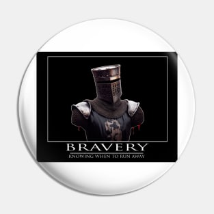 BRAVERY Inspirational Quote Pin