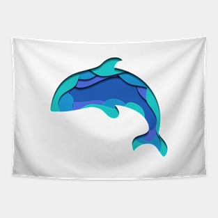 3d dolphin Tapestry