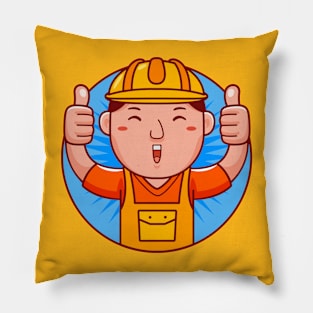 Builder Man Pillow