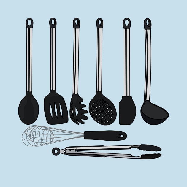 Kitchen utensil cartoon illustration by Miss Cartoon