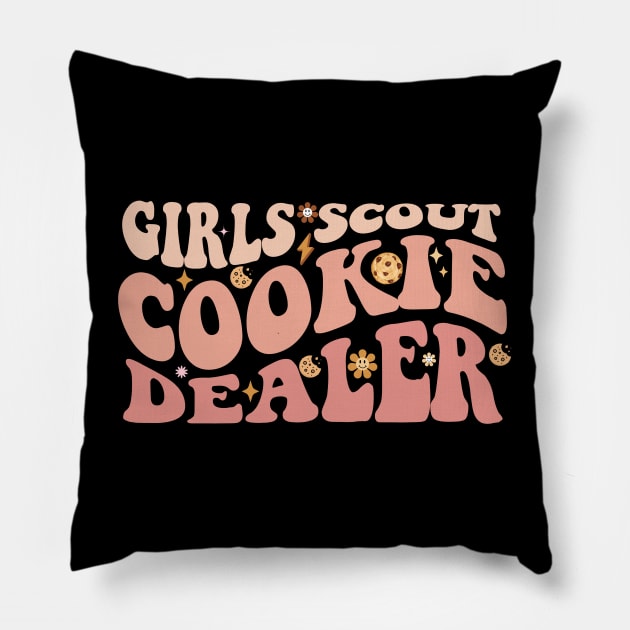 Girls Cookie Dealer Scout For Cookie scouting lover Women Pillow by Emouran