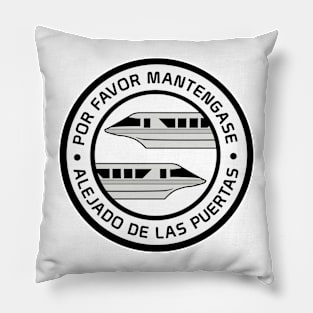 MonorailPorFavorSilver Pillow