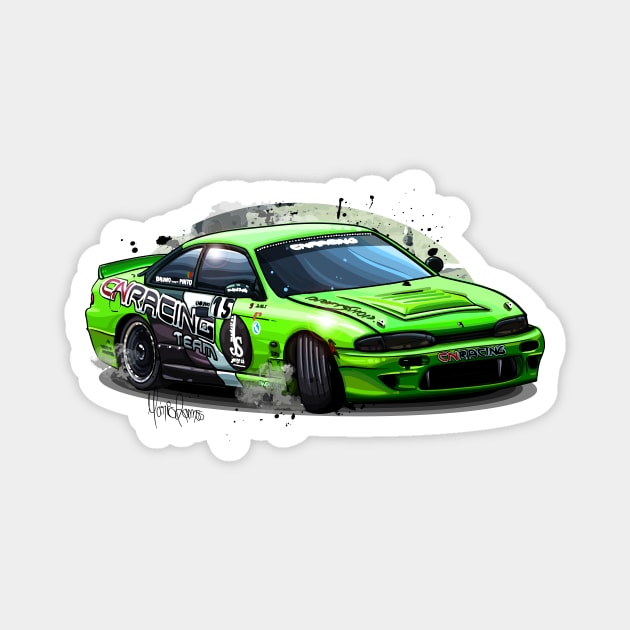 Nissan Silvia Drift Magnet by Mario Ramos Rally Art