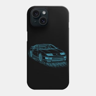 Nissan 300ZX Fairlady Z Lineart Blueprint Phone Case