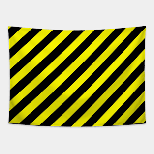 Abstract Black and Yellow striped background Tapestry