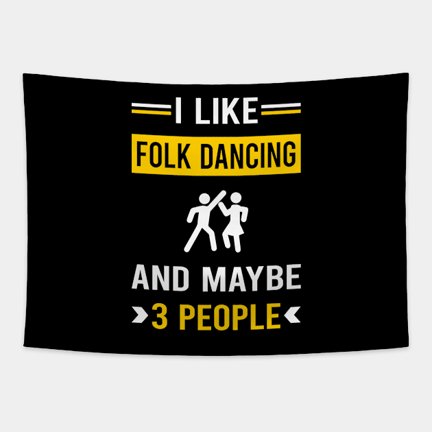 3 People Folk Dancing Dance Dancer Tapestry by Good Day