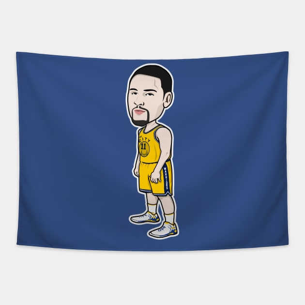 Klay Thompson Cartoon Style Tapestry by ray1007