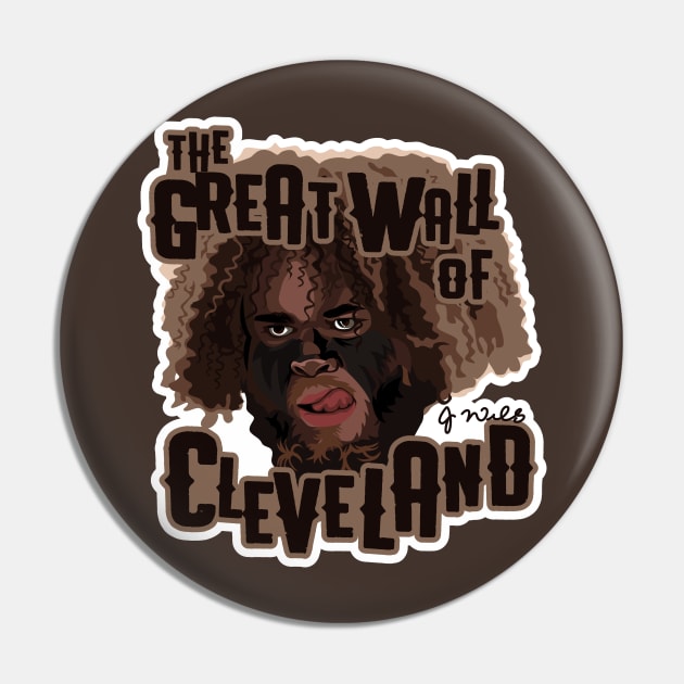 Jedrick Wills Great Wall of Cleveland Pin by Carl Cordes