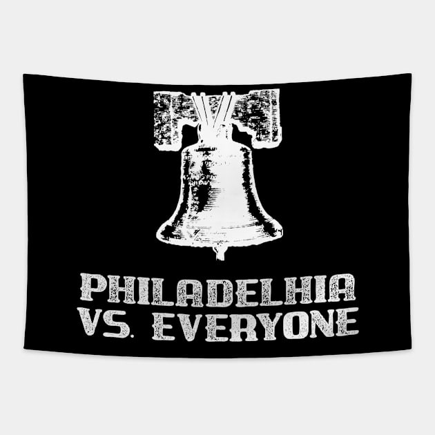 Philadelphia Philly Versus Everyone Liberty Bell Philly Sports Fan Tapestry by StacysCellar