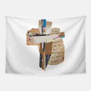 Abstract Scripture Art Cross Tshirt Tapestry