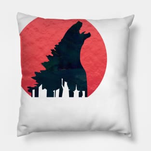 GODZILLA OVER THE CITY AT SUNSET Pillow