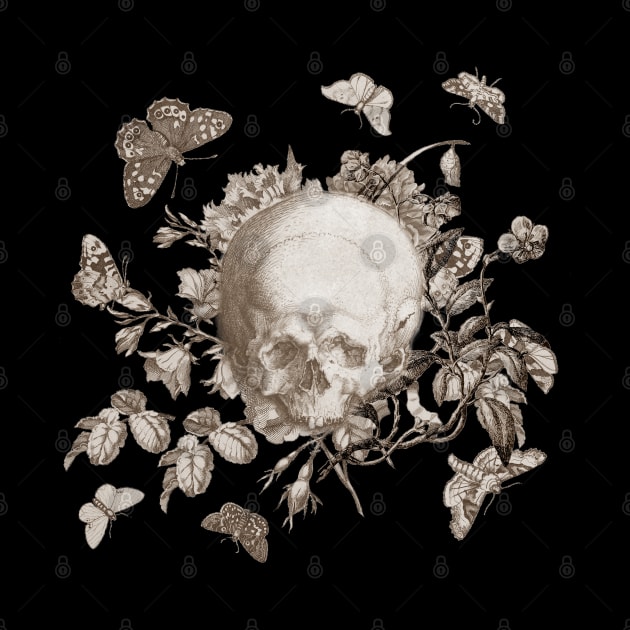 GOTHIC FLORAL SKULL by Biophilia