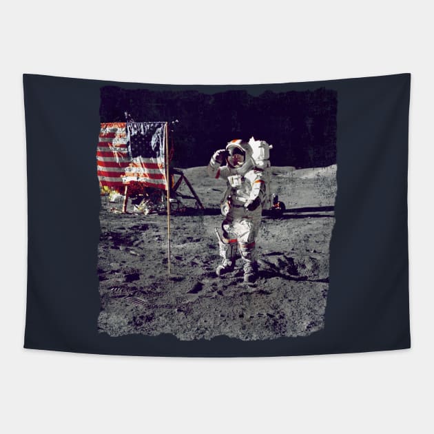 Moon Landing Tapestry by vladocar