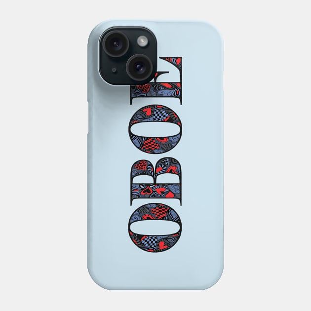 Oboe Heart Text Phone Case by Barthol Graphics