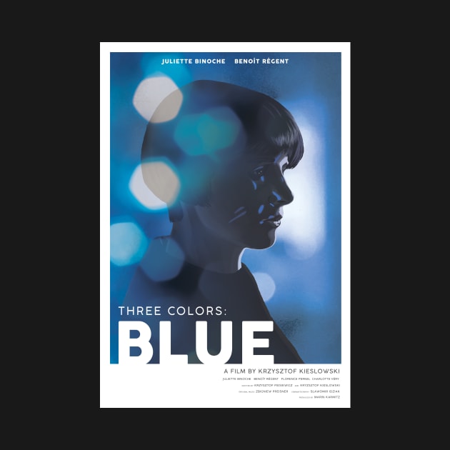 Three Colors: Blue - alternative movie poster - Juliette Binoche - Krzysztof Kieslowski by chrisayerscreative