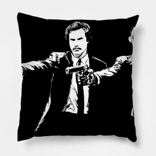 Anchorman Ron Burgandy And Brick Tamland Pulp Fiction Pillow