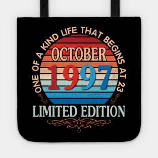 October 1997 One Of A Kind Life That Begins At 23 Years Old Limited Edition Happy Birthday To Me You Tote