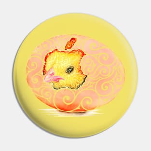 Swirly SpringChicken Pin