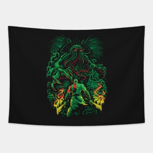 kratos god Tapestry