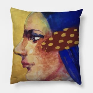 Profile of a woman Pillow