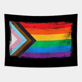 Progress Pride Flag Lgbt Month Gay Lesbian Transgender Tapestry