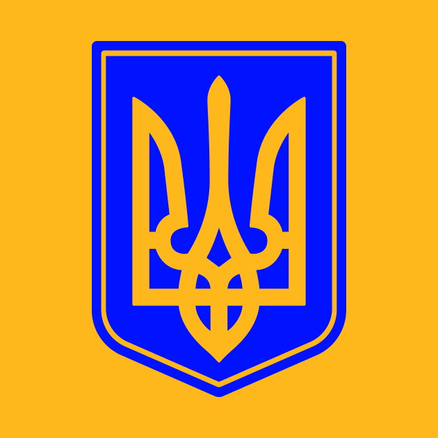 Ukraine trident on shield by AlexanderZam