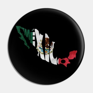 Mexico Typo Map Pin